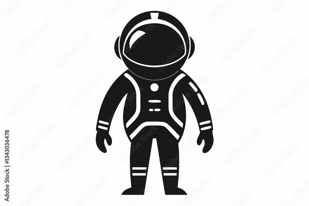 astronaut line art silhouette vector illustration astronaut line art silhouette vector illustration