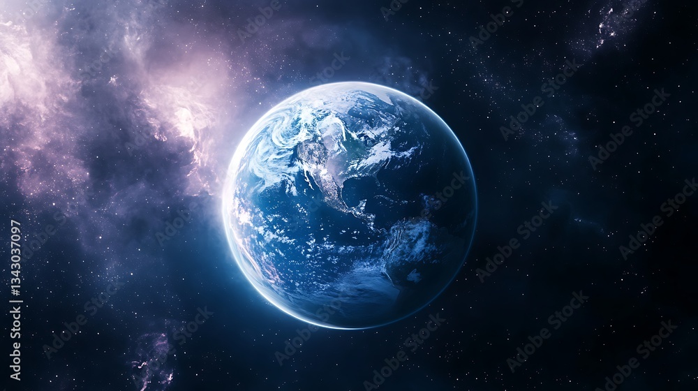 Mysterious Blue Ice World in the Outer Reaches of Space Photo Mysterious Blue Ice World in the Outer Reaches of Space Photo