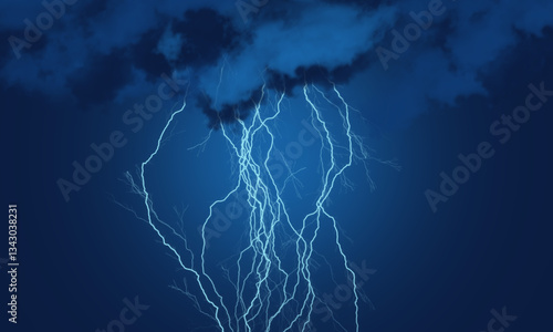 lightning in the sky