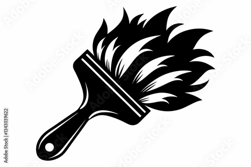 brush line art silhouette vector illustration