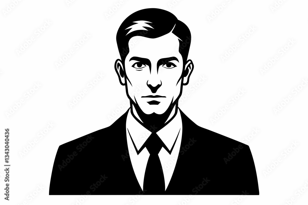 businessman line art silhouette vector illustration businessman line art silhouette vector illustration