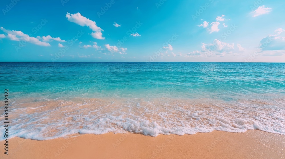 custom made wallpaper toronto digitalSoft waves lap a pristine beach under a vibrant blue sky. Paradise found!
