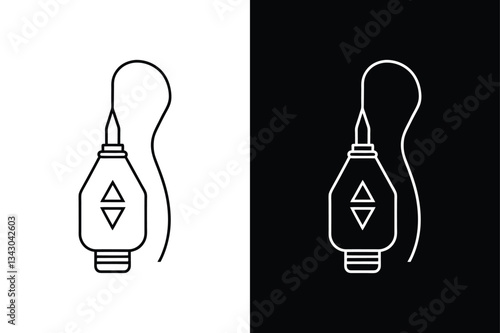 electrocautery line icon vector illustration design black white