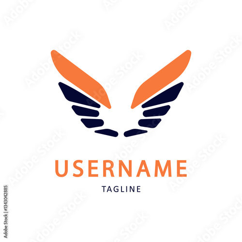 Silhouette-style eagle logo illustration vector