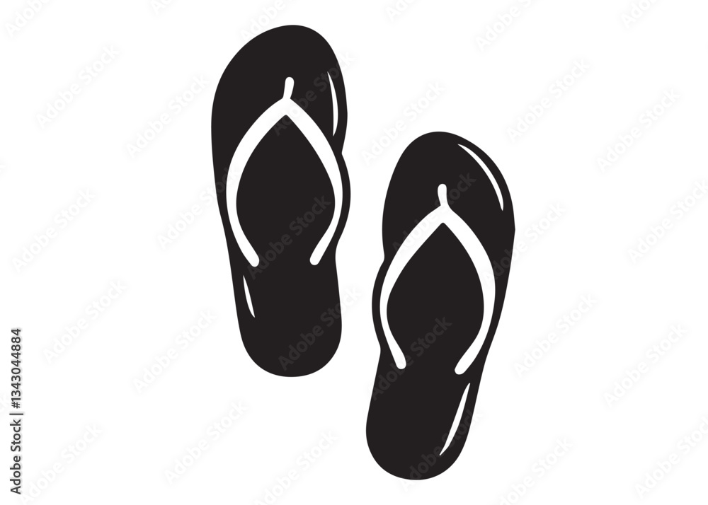 Flops Silhouette vector summer design Flops Silhouette vector summer design