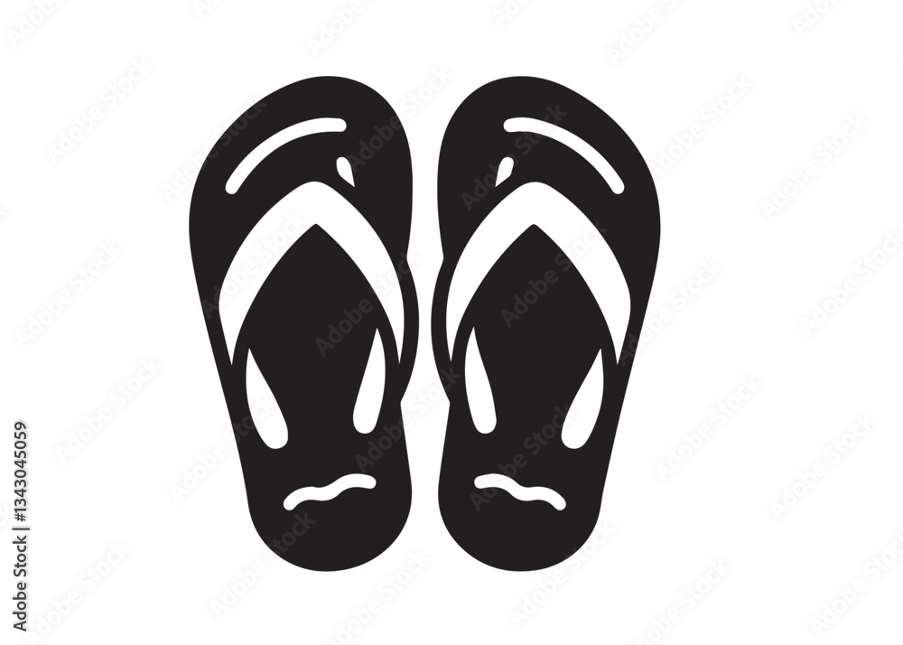 Flops Silhouette vector summer design Flops Silhouette vector summer design