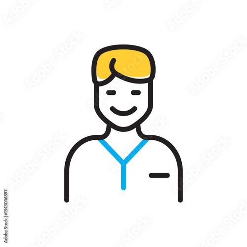 Multi color icon for happy