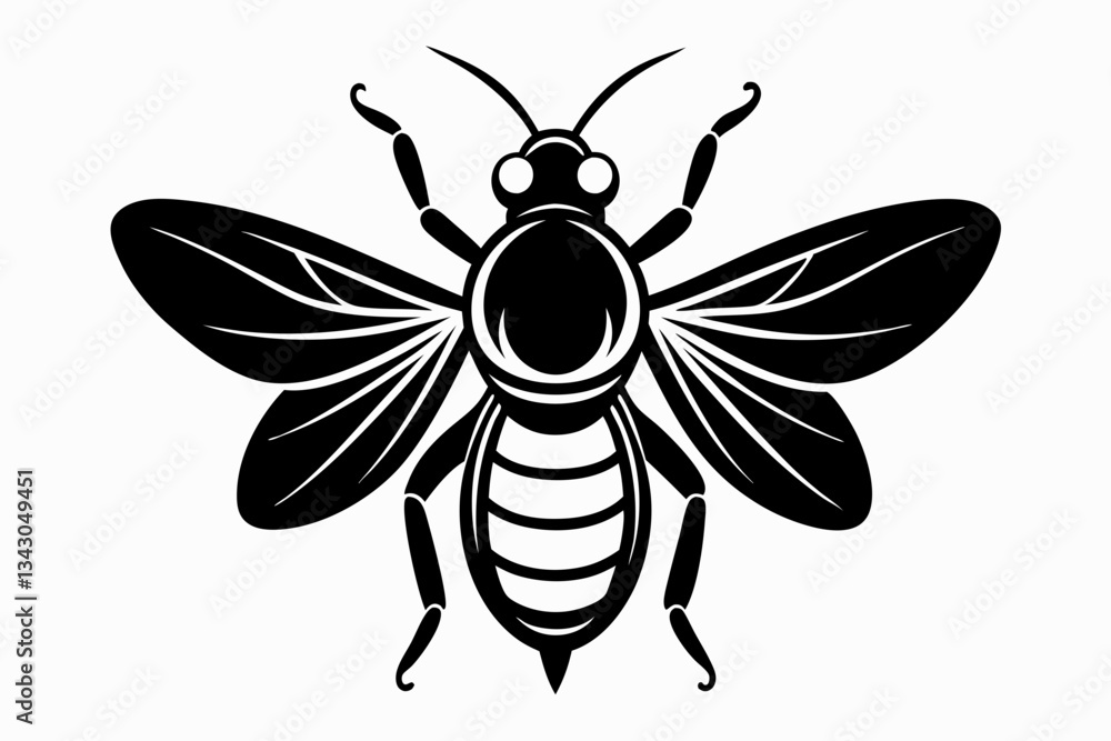 firefly bee line art silhouette vector illustration firefly bee line art silhouette vector illustration