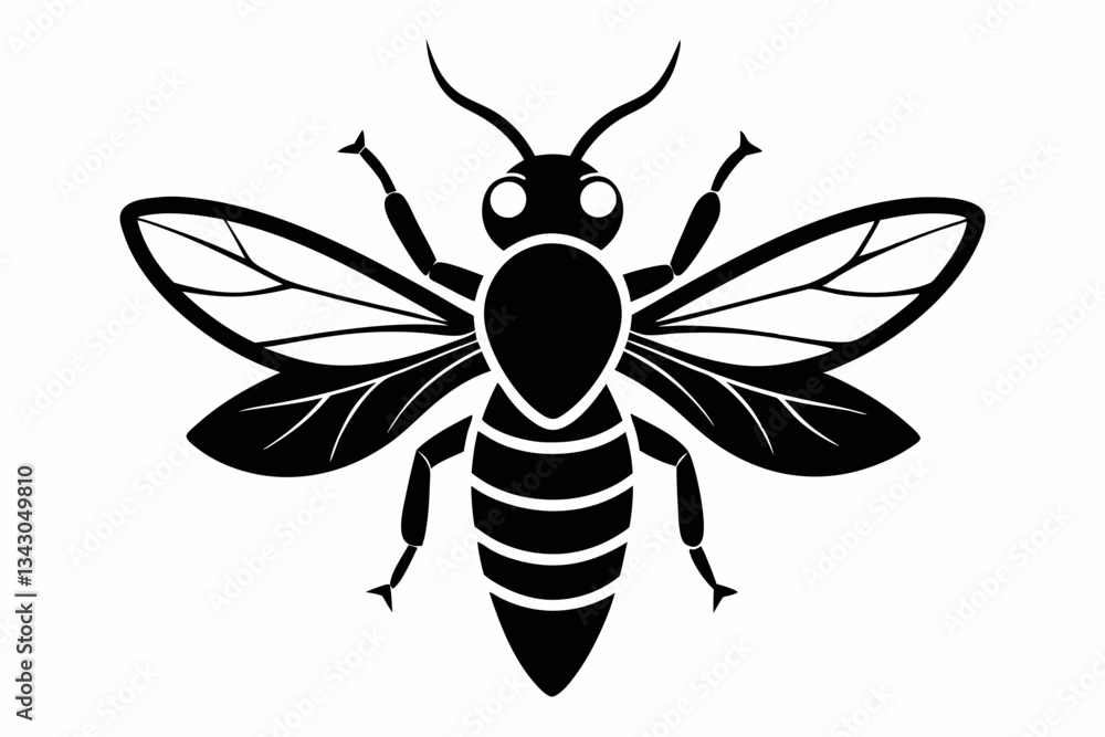 Obraz premium firefly bee line art silhouette vector illustration