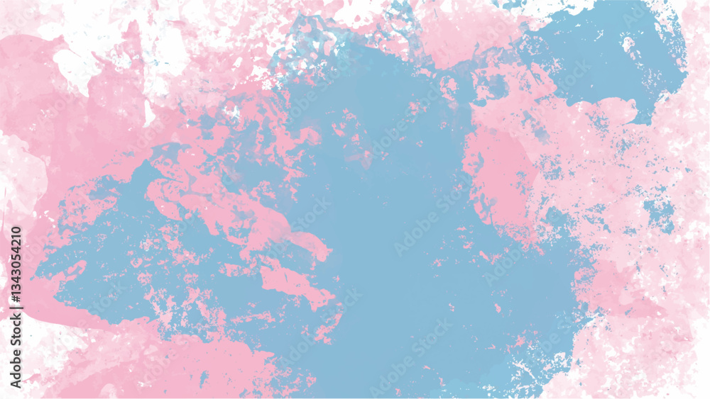Pink and blue watercolor background with copyspace for your design. vector.
