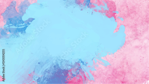 Pink and blue watercolor background with copyspace for your design. vector.