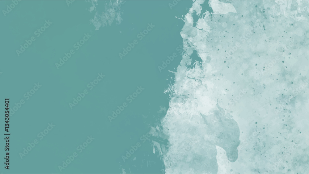 Green watercolor background with copyspace for your design. vector.