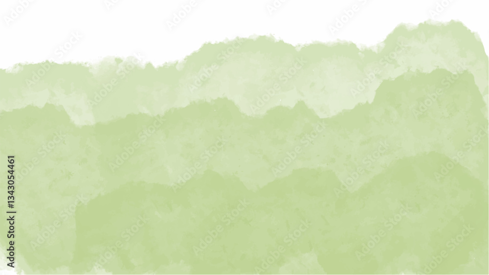 Green watercolor background with copyspace for your design. vector.