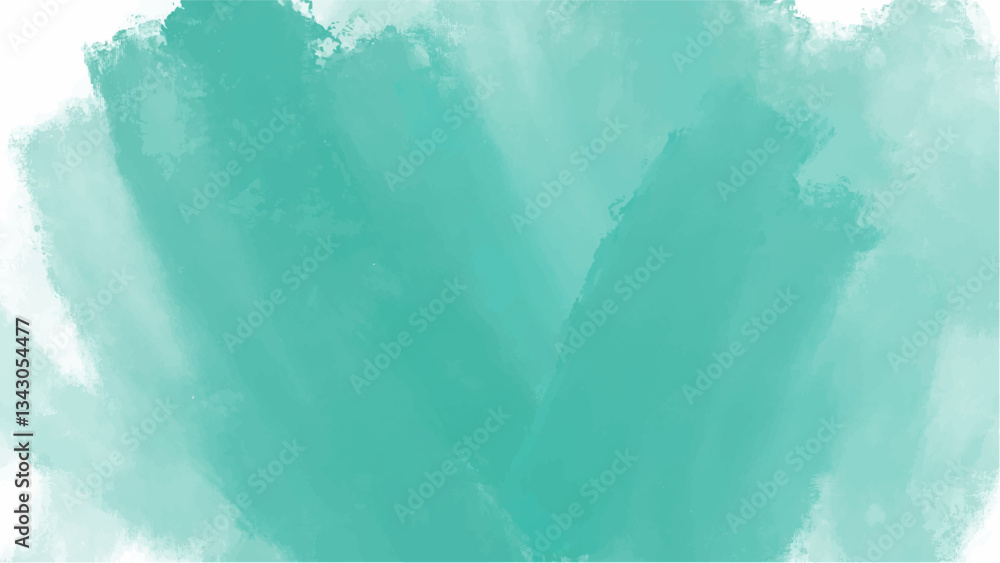 Green watercolor background with copyspace for your design. vector.