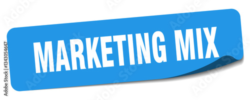 marketing mix sticker. marketing mix label