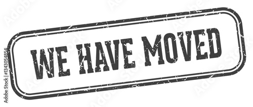 we have moved stamp. we have moved rectangular stamp on white background