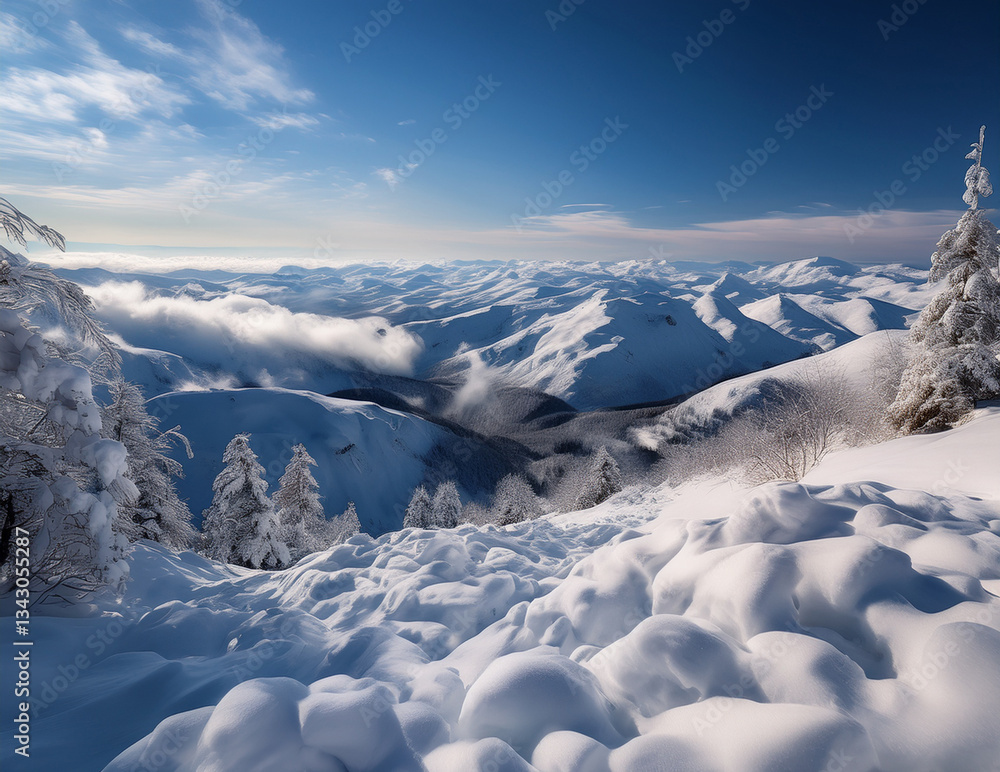 Fototapeta premium Generated image 雪景色