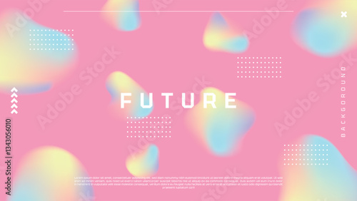 Fluid pastel colorful gradient trendy background vector minimalist style posters.