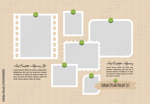 Picture Blank collage frame template for photos and images