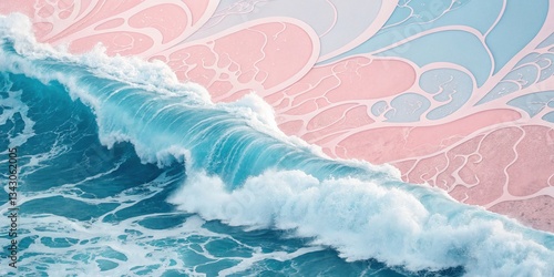 Captivating ocean waves rolling towards the shore coastal beach nature photography serene environment close-up view fluid motion and color interplay