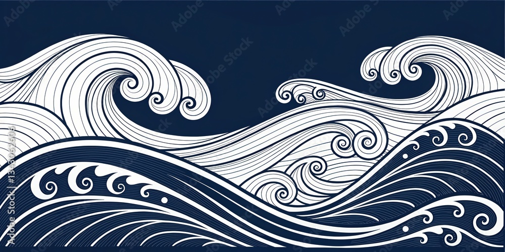 Dynamic ocean waves illustrating nature's power coastal landscape digital art minimalist style aerial view fluid motion Dynamic ocean waves illustrating nature's power coastal landscape digital art minimalist style aerial view fluid motion