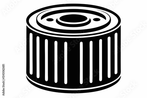 oil filter line art silhouette vector illustration
