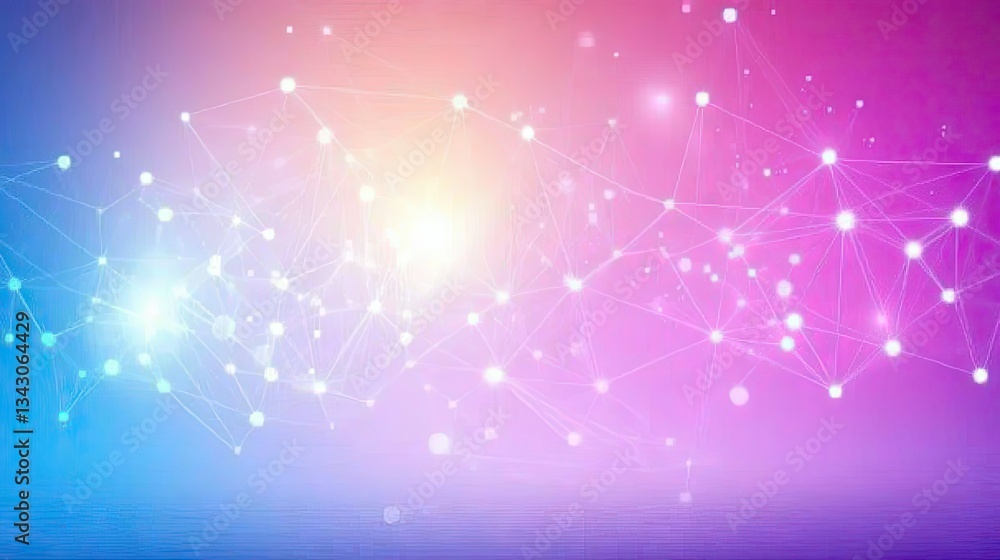 Fototapeta premium Abstract network graphic design, vibrant colors, technology background, for presentation