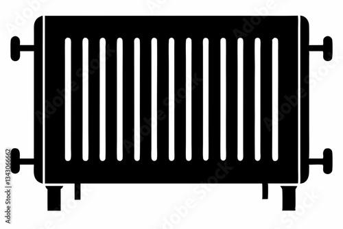 radiator line art silhouette vector illustration