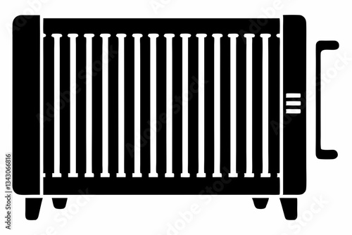 radiator line art silhouette vector illustration