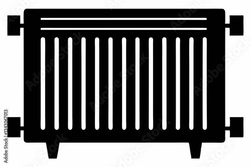 radiator line art silhouette vector illustration