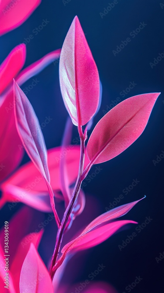 Obraz premium red plant on dark background
