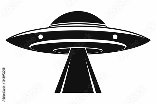 ufo line art silhouette vector illustration