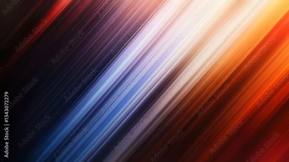 Fototapeta premium Angled lines of color transition across a blended gradient design