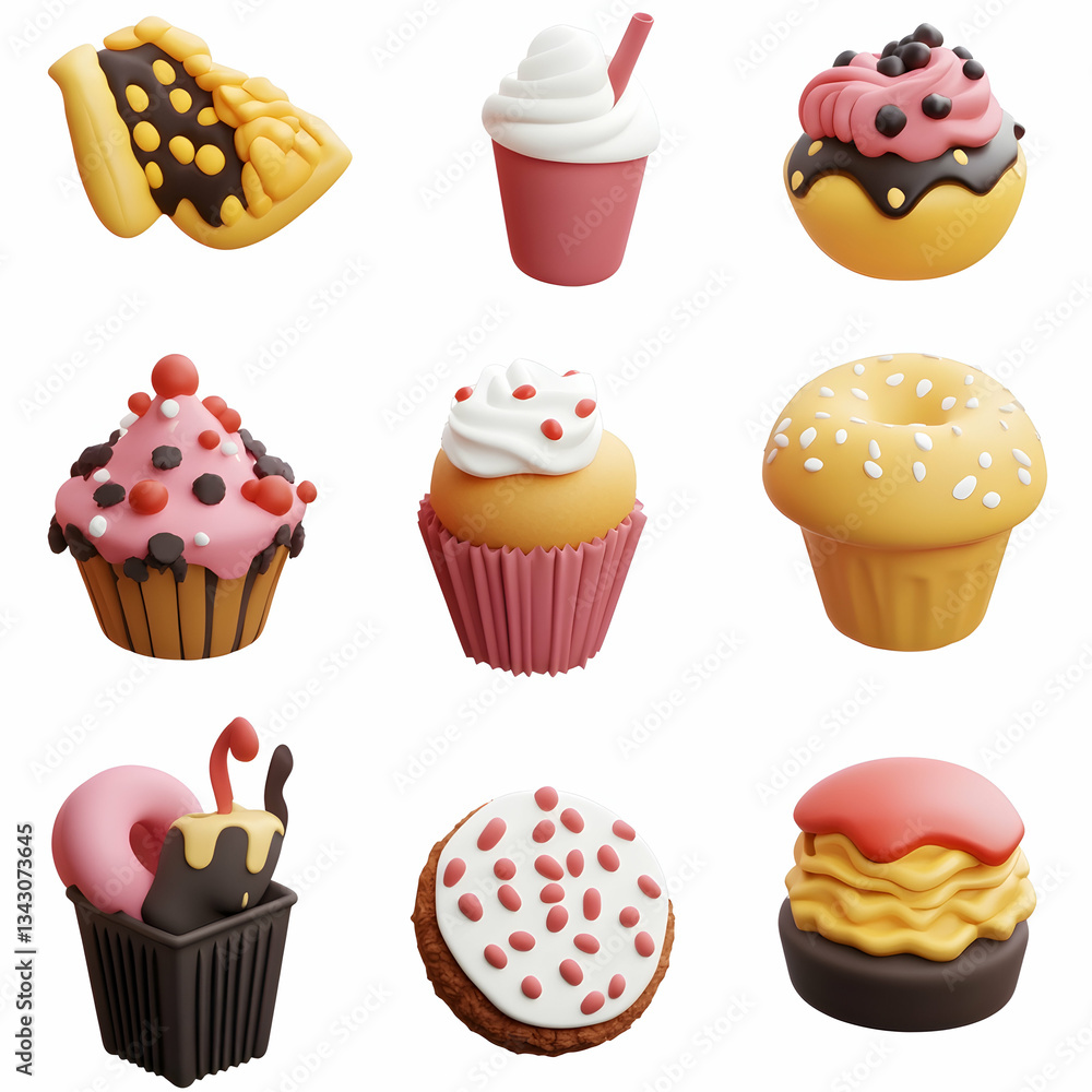 3D Food Icon Collection – Delicious and Realistic Design 3D Food Icon Collection – Delicious and Realistic Design
