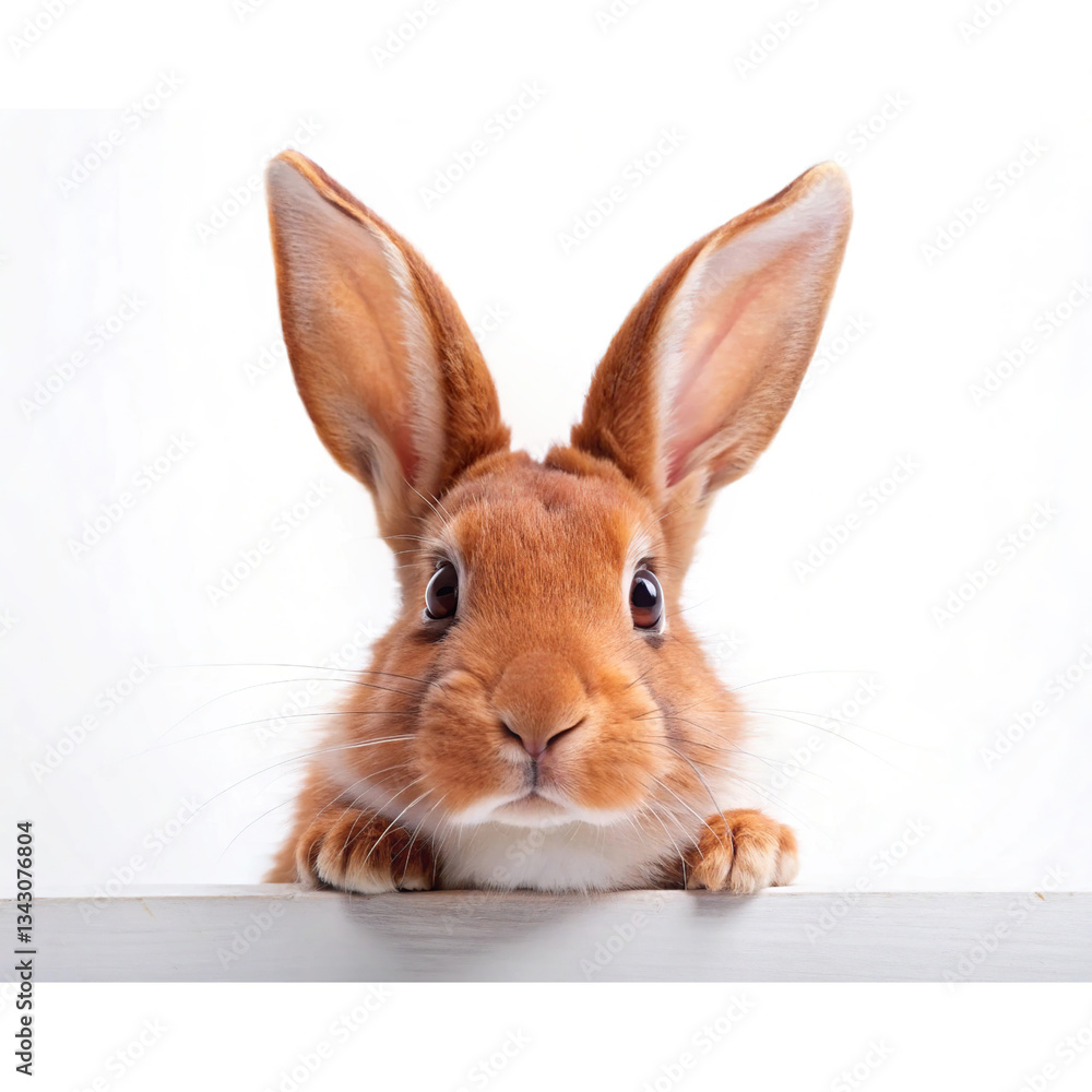 Obraz premium Cute bunny peeking