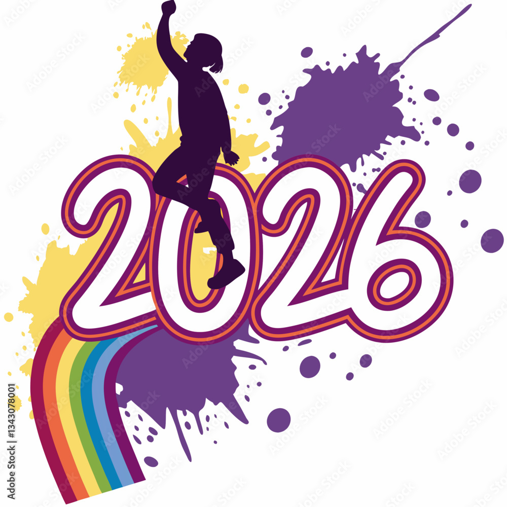 Eye-Catching 2026 Graffiti-Style Number Eye-Catching 2026 Graffiti-Style Number