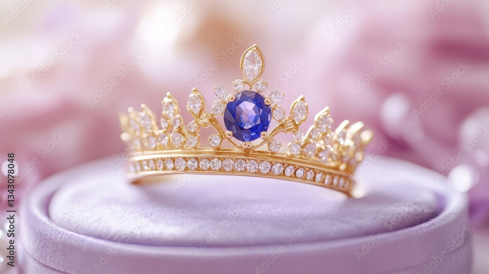 Space Golden Tiara Scene Elegant Pastel Lavender Vibe Space Golden Tiara Scene Elegant Pastel Lavender Vibe