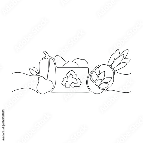 Recycle Food Waste Sustainable Living, Compost Bin, Ecofriendly Produce