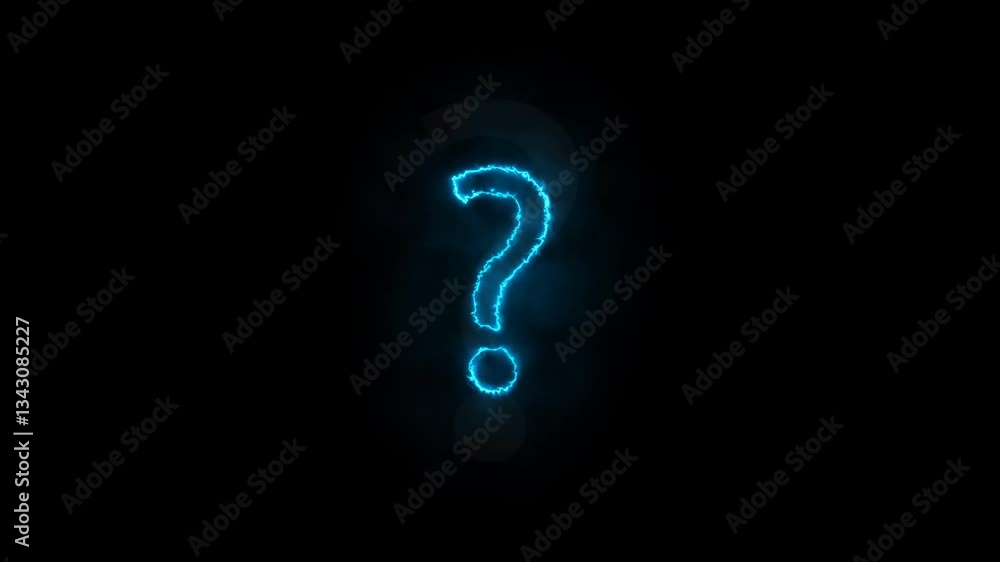 glowing question mark animation, Neon question mark icon background animation glowing question mark animation, Neon question mark icon background animation