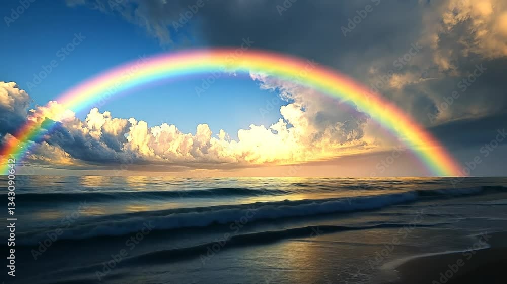 rainbow over the sea rainbow over the sea