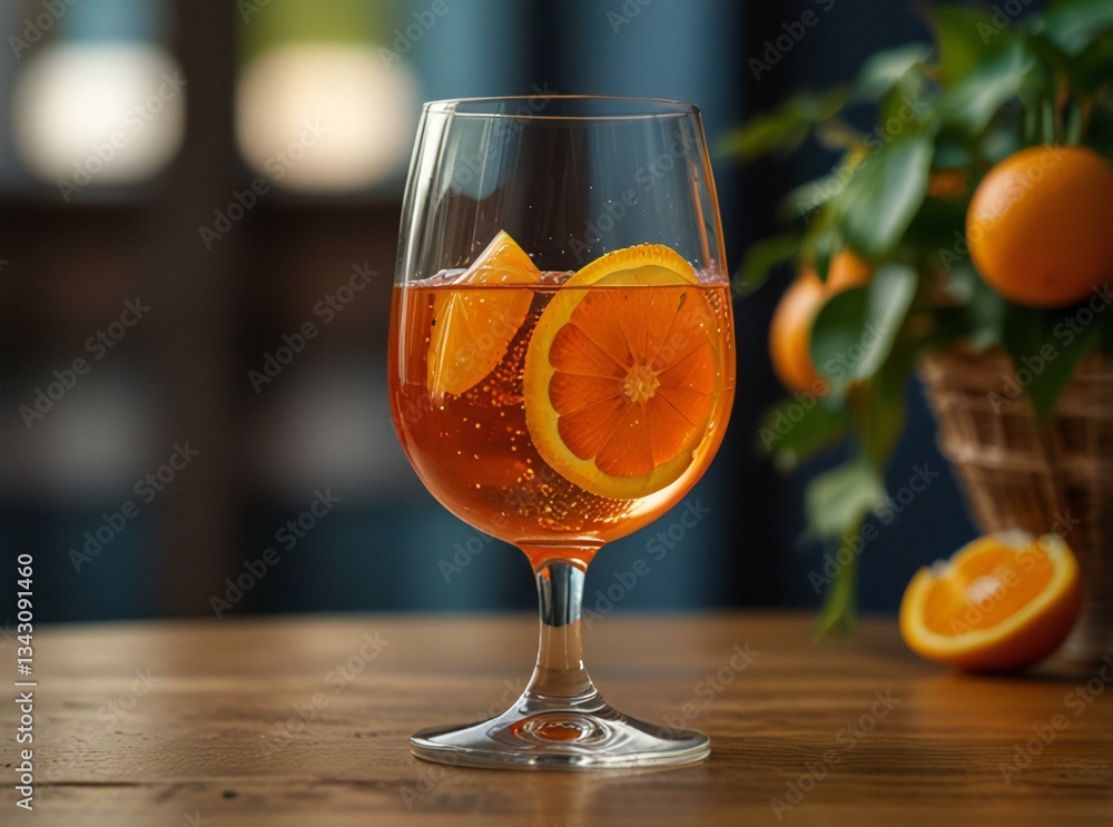 glass of orange juice on the table glass of orange juice on the table