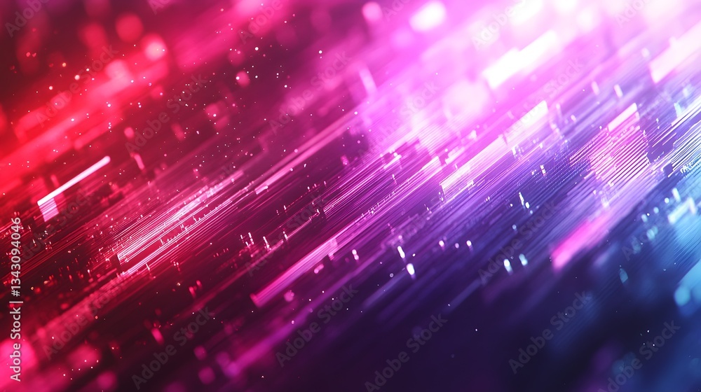 Obraz premium Diagonal bright color gradients with glowing lights and bokeh effects