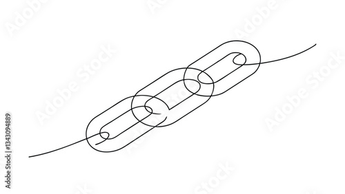 Interconnected Chain Links Unity, Strength, and Continuous Flow