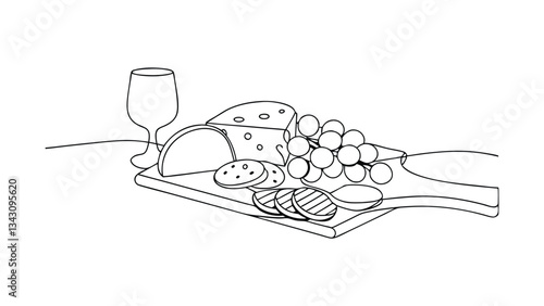 Wine, Cheese, Grapes, and Crackers A Simple Charcuterie Board