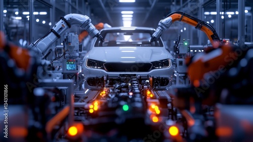 Automated Electric Vehicle Assembly Line  Smart Factory  Robotics  Industry 4 0