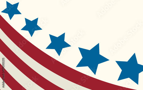 USA flag in style vector