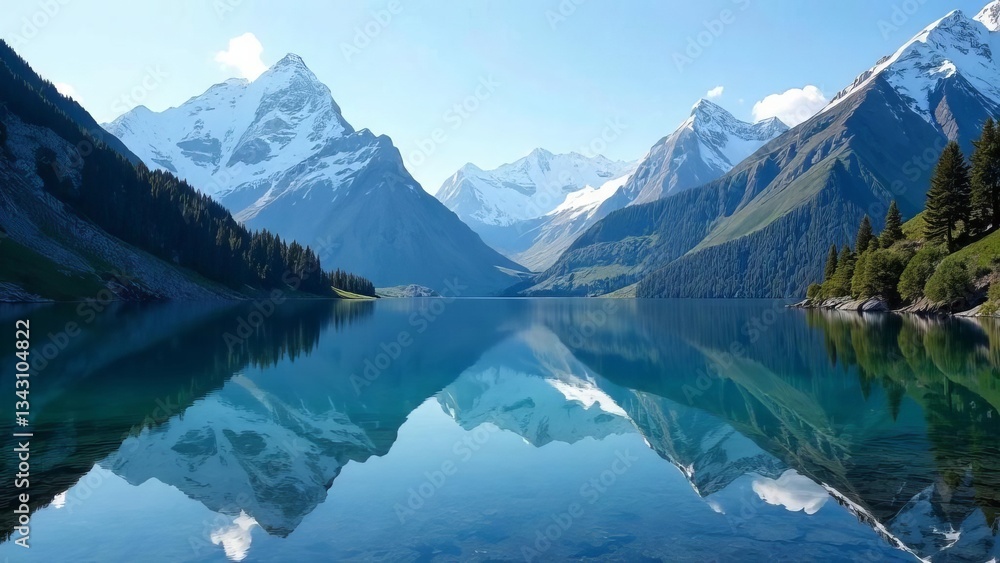 Naklejka premium lake louise banff national park , Breathtaking view of the lake. Mountains. Landscape. Photo wallpaper