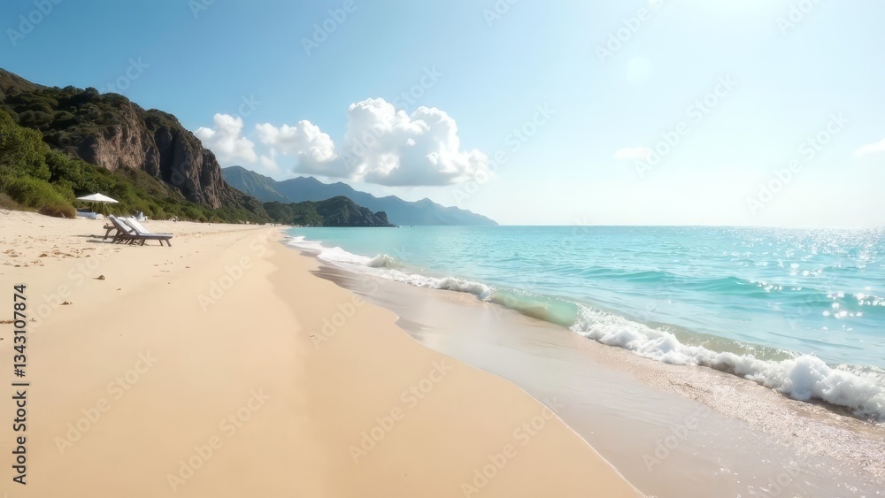 empty sandy beach with a calm view empty sandy beach with a calm view