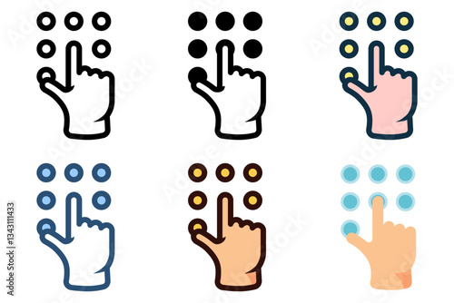 access pin code icon vector illustration