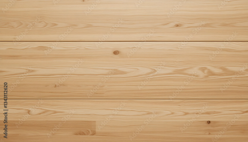 Fototapeta premium Wooden Floorboard with Natural Texture and Light Honey Color, Isolated on Plain Background